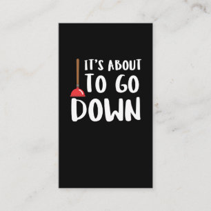 Plumber Gift Idee-ambachtslieden Joke Plunger Visitekaartje