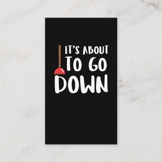 Plumber Gift Idee-ambachtslieden Joke Plunger Visitekaartje (Voorkant)