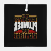 Plumber Gifts Glas Ornament (Achterkant)