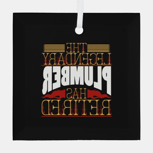 Plumber Gifts Glas Ornament (Achterkant)