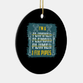 Plumber Gifts Keramisch Ornament (Rechts)