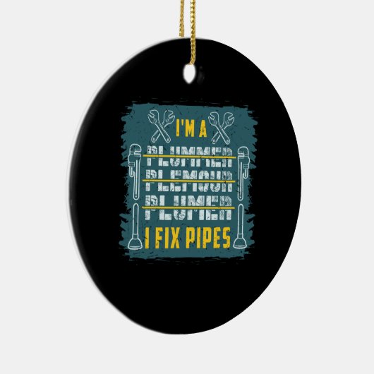 Plumber Gifts Keramisch Ornament (Rechts)