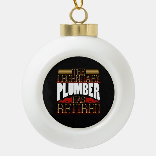 Plumber Gifts Keramische Bal Ornament (Voorkant)