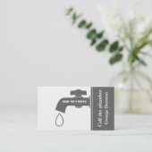 Plumber grijze, witte kraanafvoerpijp die de ogen  visitekaartje (Staand voorkant)