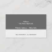 Plumber grijze, witte kraanafvoerpijp die de ogen  visitekaartje (Achterkant)