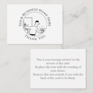 Plumber Hartelijk dank Notitiekaartje