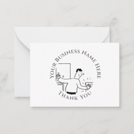 Plumber Hartelijk dank Notitiekaartje (Voorkant)