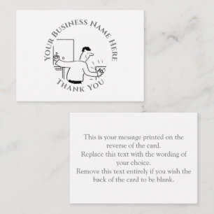 Plumber Hartelijk dank Notitiekaartje