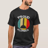 Plumber Heater Builder Retro Proud Plumber T-shirt (Voorkant)