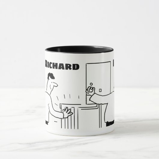 Plumber & Heating Engineer Cartoon Mok (Midden)