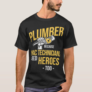Plumber Heroes Of HVAC Technicians Plumbing T-shirt