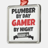 Plumber houdt van het spelen van VideoSpelen Metalen Ornament (Links)