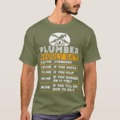 Plumber Hourly Rate Price Chart Funny Plumber T-shirt (Voorkant)