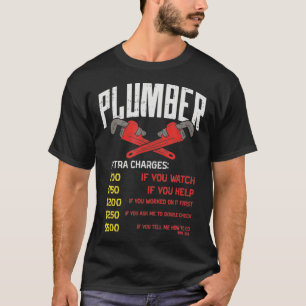 Plumber Hourly    RateFunny Pipefitter Charge T-shirt