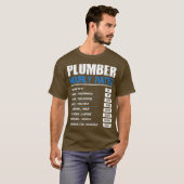 Plumber Hourly Rates Mannen Funny Gift Idee voor T-shirt (Voorkant volledig)