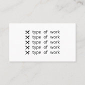 Plumber in uniform herstellend loodgieterswerk visitekaartje (Achterkant)