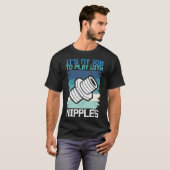 Plumber-its-My-Job-To-play met nippels T-shirt (Voorkant volledig)