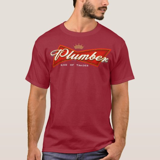 Plumber King of Trades Funny Plumbing T-shirt (Voorkant)