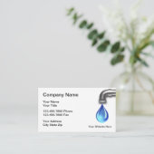 Plumber Leaking Faucet Design Visitekaartje (Staand voorkant)