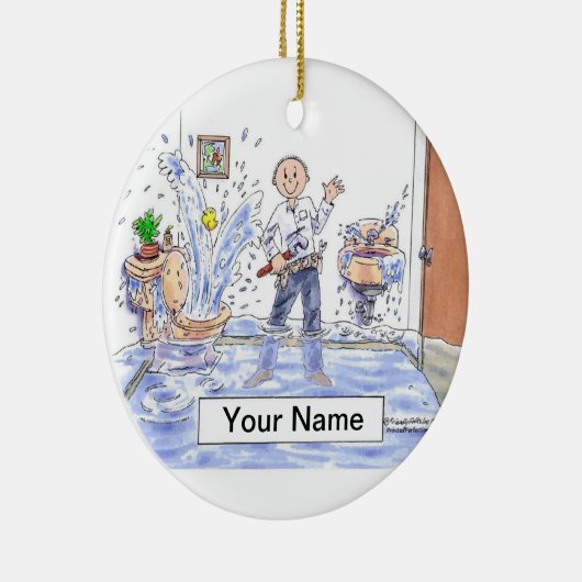 Plumber - mannelijk keramisch ornament (Rechts)