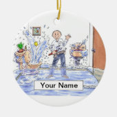 Plumber - mannelijk keramisch ornament (Voorkant)