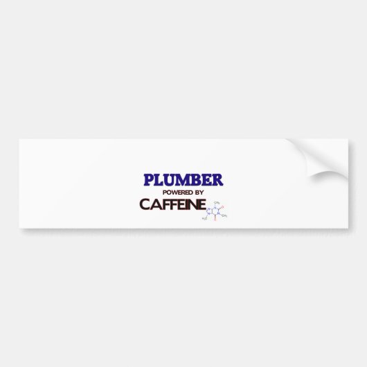 Plumber met cafeïne bumpersticker (Voorkant)