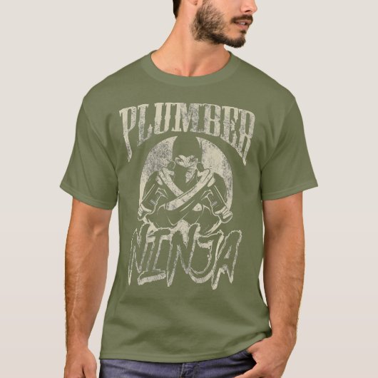 Plumber Ninja Funny Plumbing Contractor Humor T-shirt (Voorkant)
