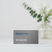 Plumber of Spengler Typisch bezoekende kaarten Visitekaartje (Staand voorkant)