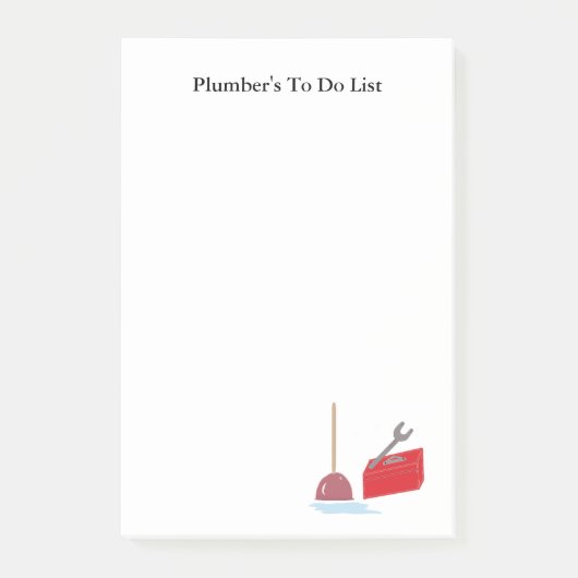 Plumber om lijst te doen post-it® notes (Voorkant)