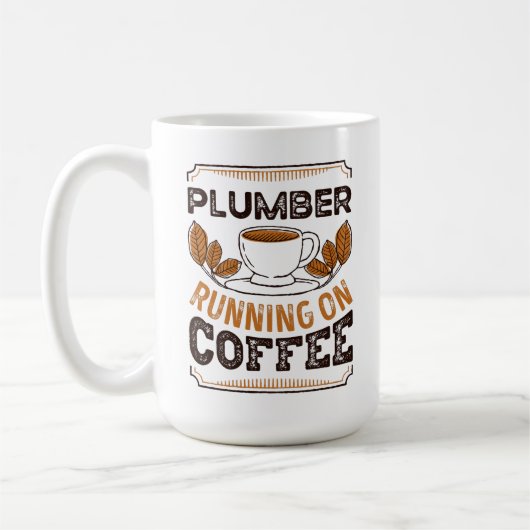 Plumber op Coffee Caffeine Gift Koffiemok (Links)