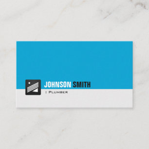 Plumber - Personal Aqua Blue Visitekaartje