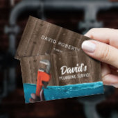 Plumber Pipe  Wood Visitekaartje