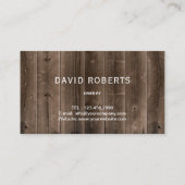 Plumber Pipe Wood Visitekaartje (Achterkant)