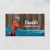 Plumber Pipe Wood Visitekaartje (Voorkant)