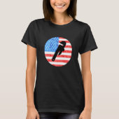 Plumber Pipe Wrenches Pipefitter American Flag Plu T-shirt (Voorkant)