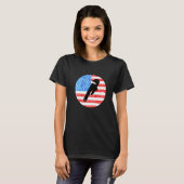 Plumber Pipe Wrenches Pipefitter American Flag Plu T-shirt (Voorkant volledig)