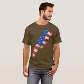 Plumber Pipefitter Pipefitter Pipe American Flag 4 T-shirt (Voorkant volledig)