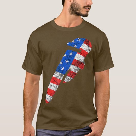 Plumber Pipefitter Pipefitter Pipe American Flag 4 T-shirt (Voorkant)
