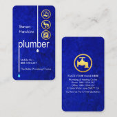Plumber Pipeline Signage in Blue Water Visitekaartje (Voorkant / Achterkant)