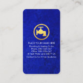 Plumber Pipeline Signage in Blue Water Visitekaartje (Achterkant)