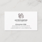 Plumber Plumbing Pipe Layer Visitekaartje (Voorkant)