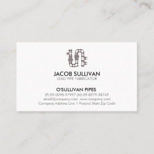 Plumber Plumbing Pipe Layer Visitekaartje