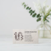 Plumber Plumbing Pipe Layer Visitekaartje (Staand voorkant)