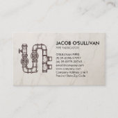 Plumber Plumbing Pipe Layer Visitekaartje (Voorkant)