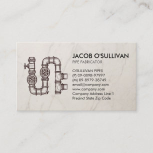 Plumber Plumbing Pipe Layer Visitekaartje