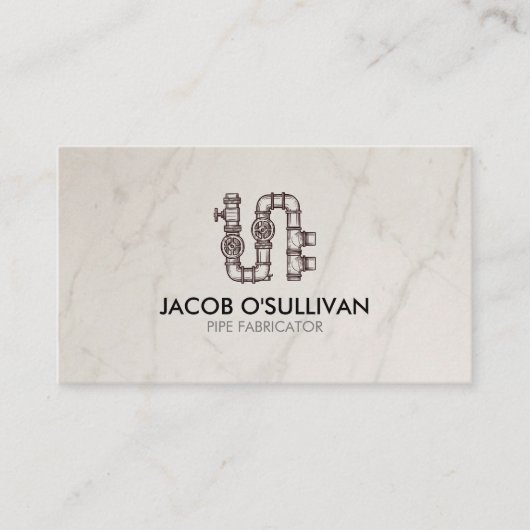 Plumber Plumbing Pipe Layer Visitekaartje (Voorkant)
