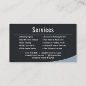 Plumber Plumbing Professional Visitekaartje (Achterkant)