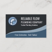 Plumber Plumbing QR Code Professional Visitekaartje (Voorkant)