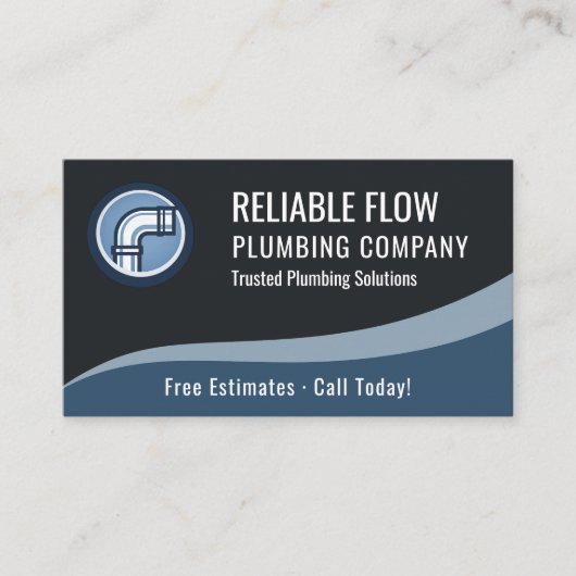 Plumber Plumbing QR Code Professional Visitekaartje (Voorkant)