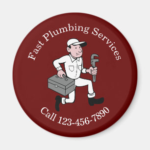 Plumber Plumbing Service Custom Business Magnets Magneet